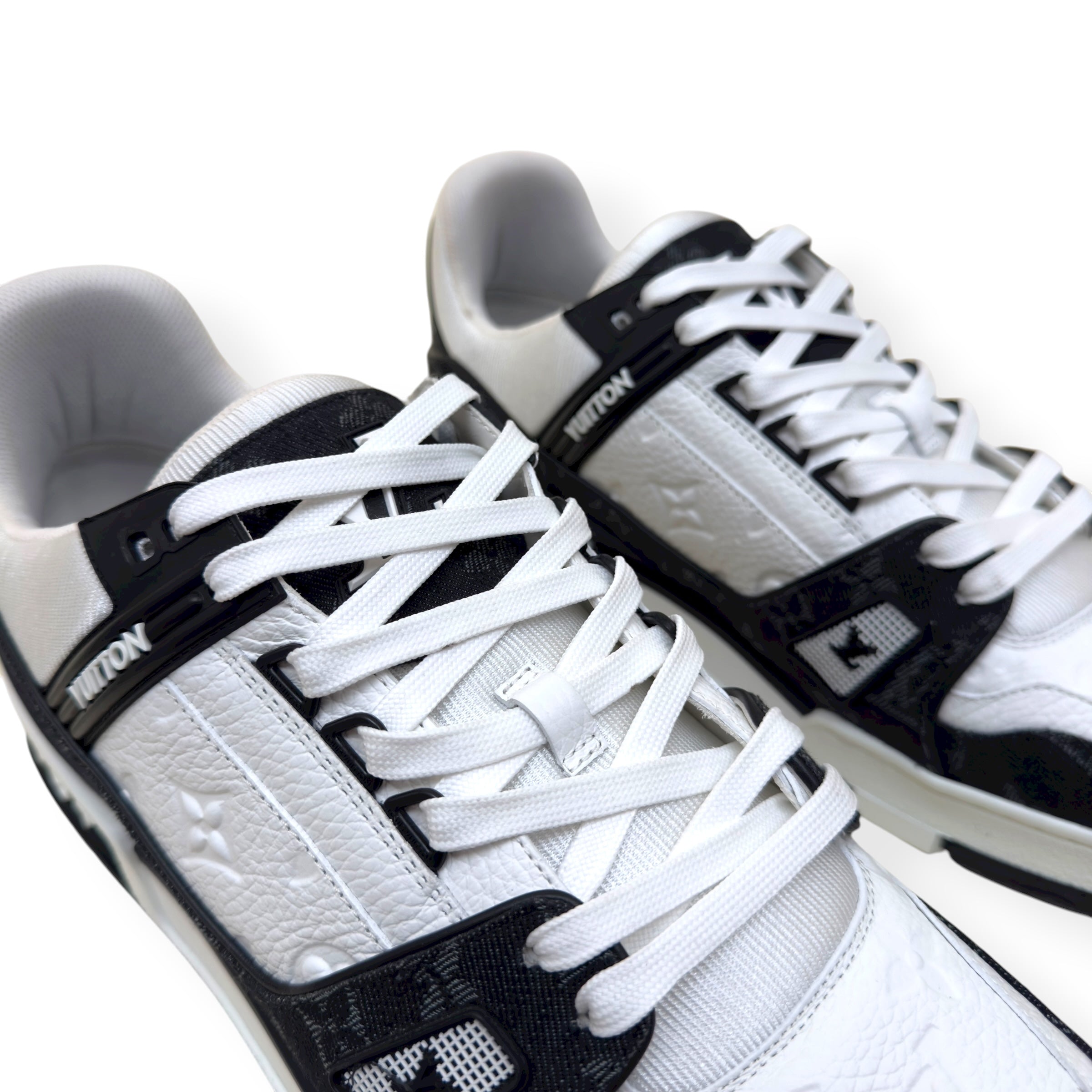 LOUIS VUITTON DENIM LV TRAINER LUXURY BLACK UK11