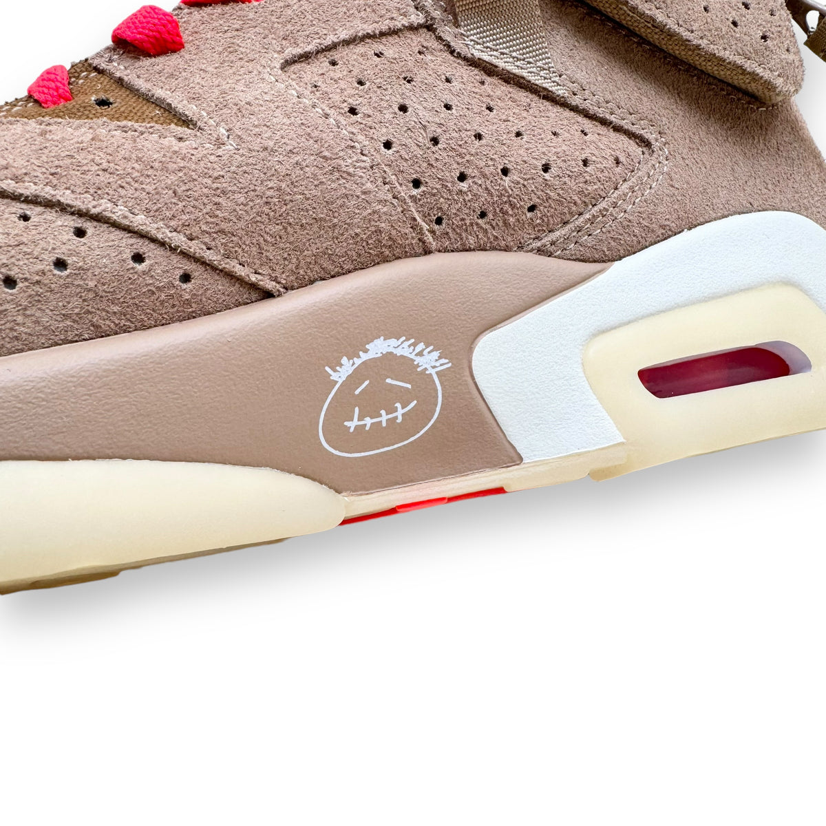 TRAVIS SCOTT X NIKE JORDAN 6 RETRO MID SNEAKER BRITISH KHAKI UK8.5