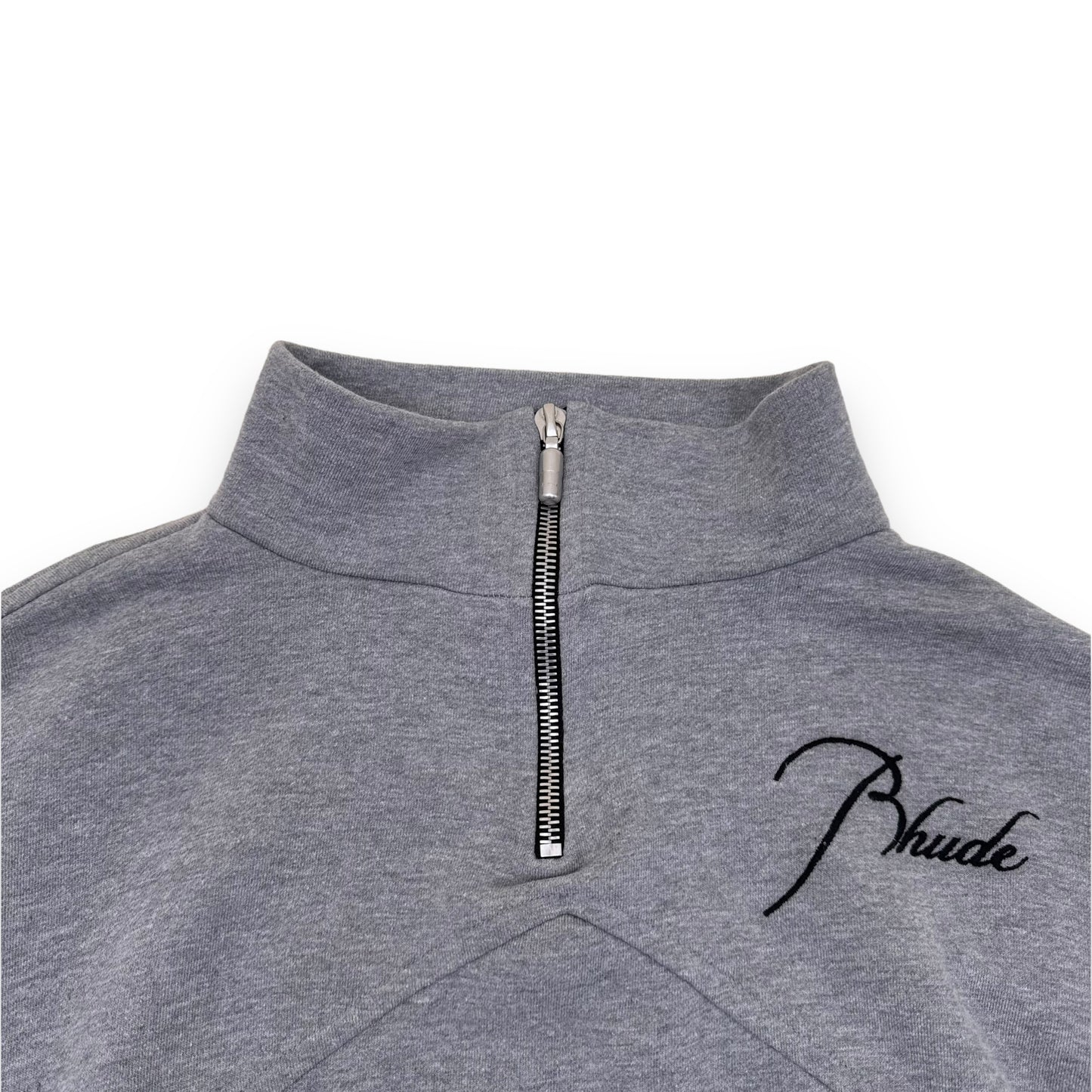 RHUDE MOCK NECK LONG SLEEVE SWEATSHIRT GREY S