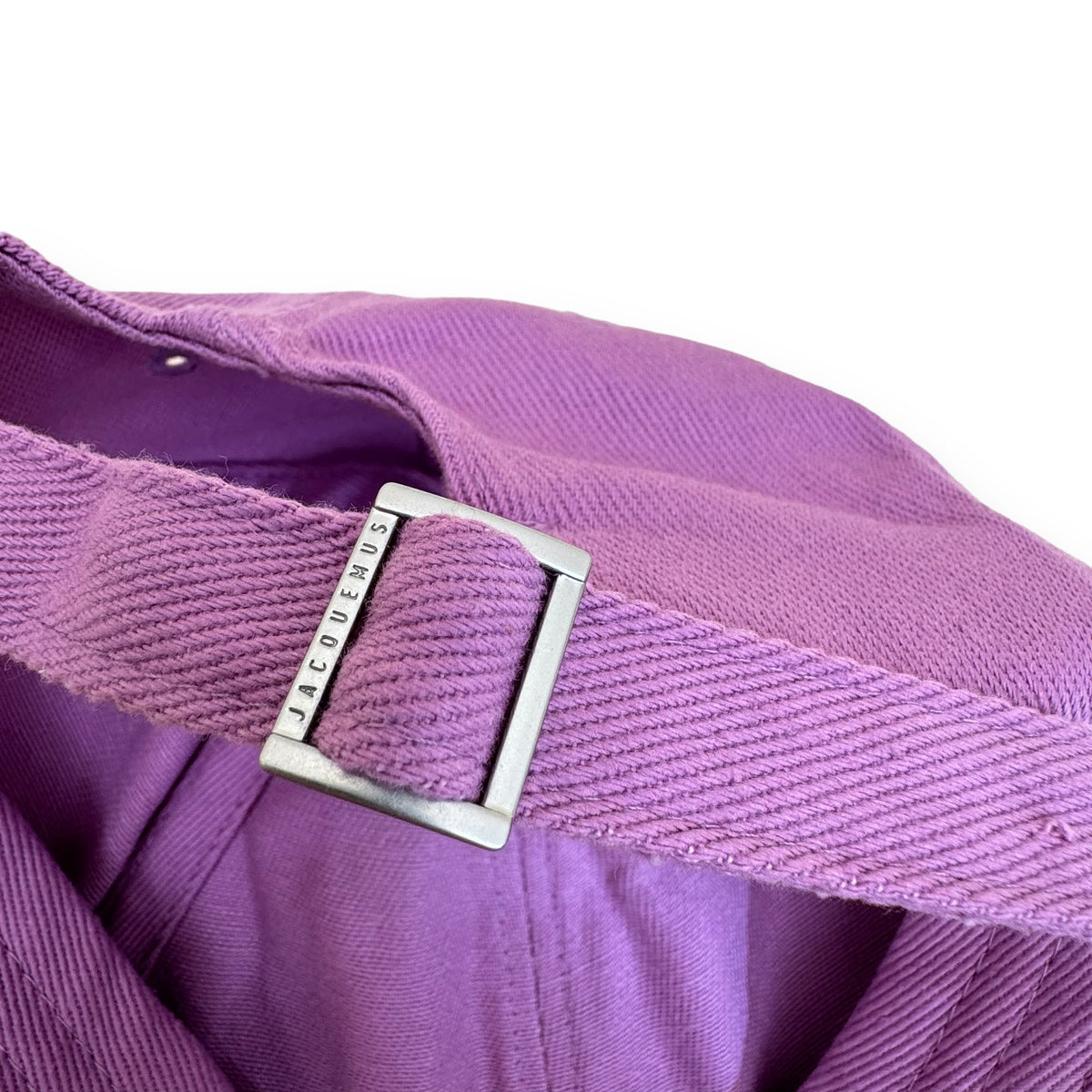 JACQUEMUS SCRIPT EMBROIDERED LOGO CAP PURPLE