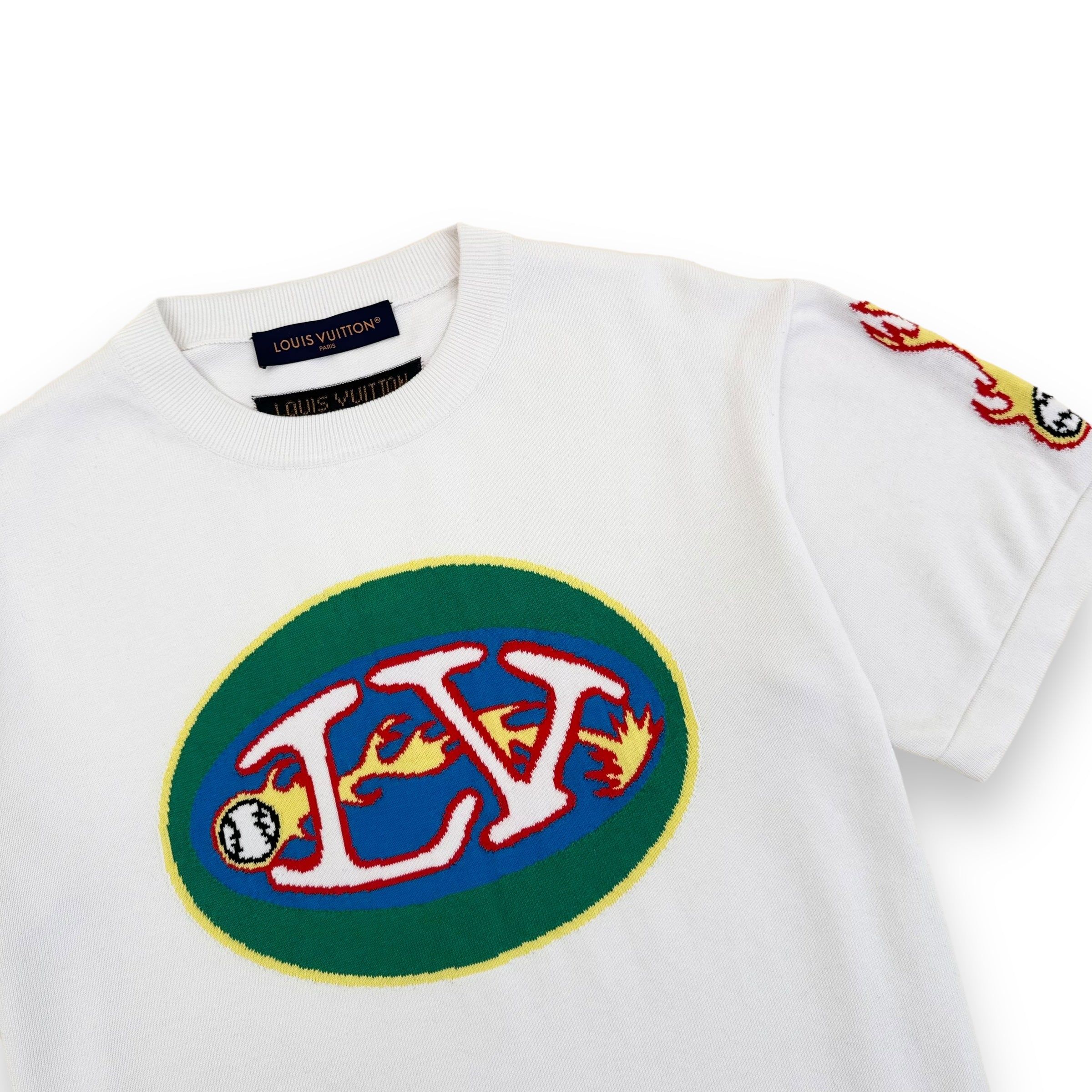 LOUIS VUITTON 2023 GRAPHIC CREW NECK T-SHIRT WHITE L