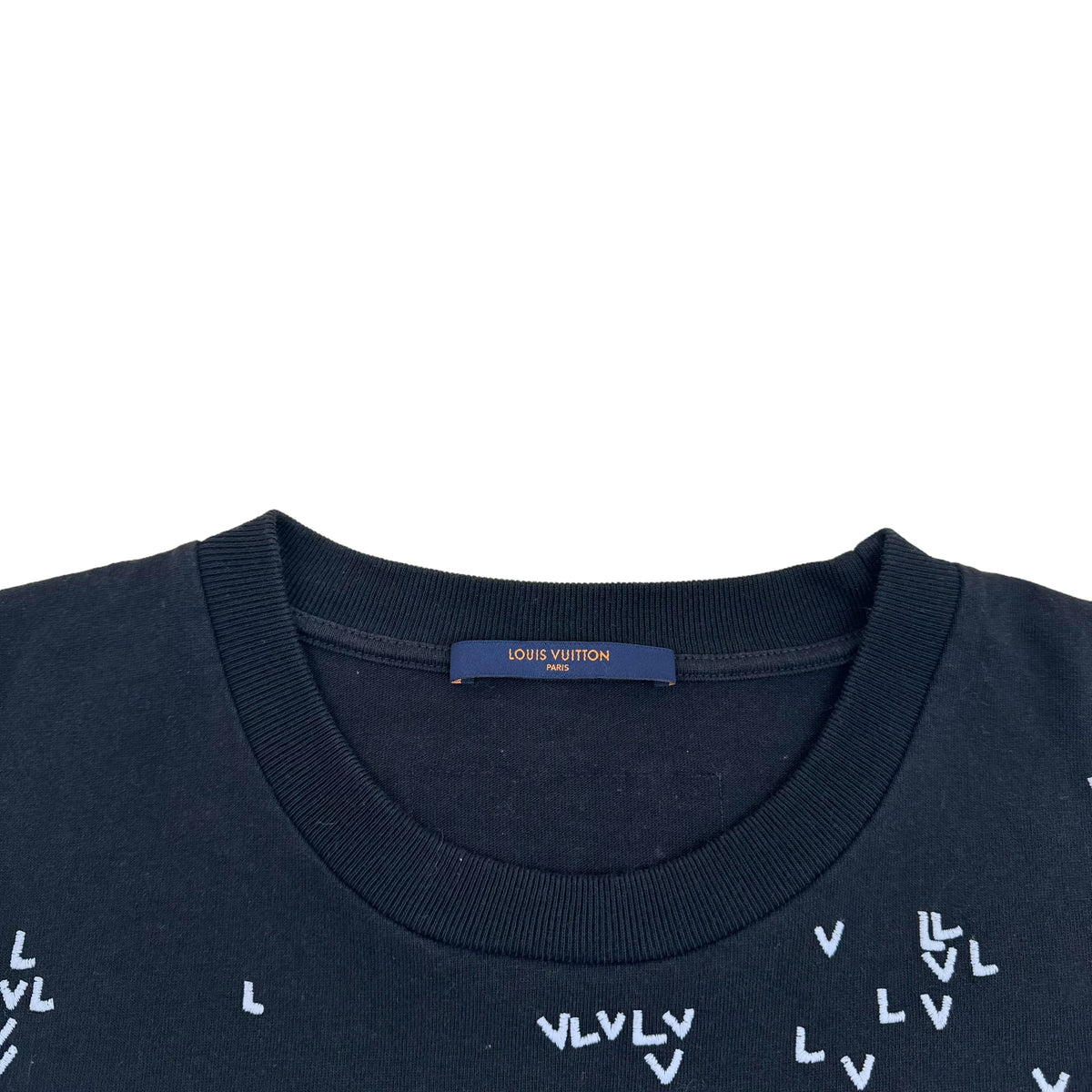 LOUIS VUITTON LV SPREAD EMBROIDERY T-SHIRT BLACK XL