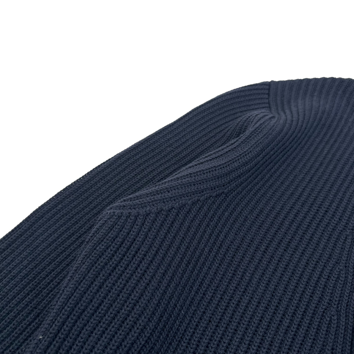 THOM SWEENEY AW23 SINGLE BREASTED WOOL / CASHMERE CARDIGAN NAVY L