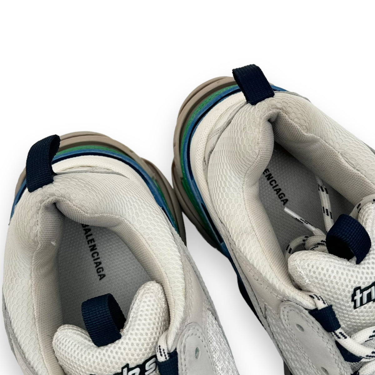 BALENCIAGA TRIPLE S SNEAKER BLUE / GREEN / BEIGE UK8
