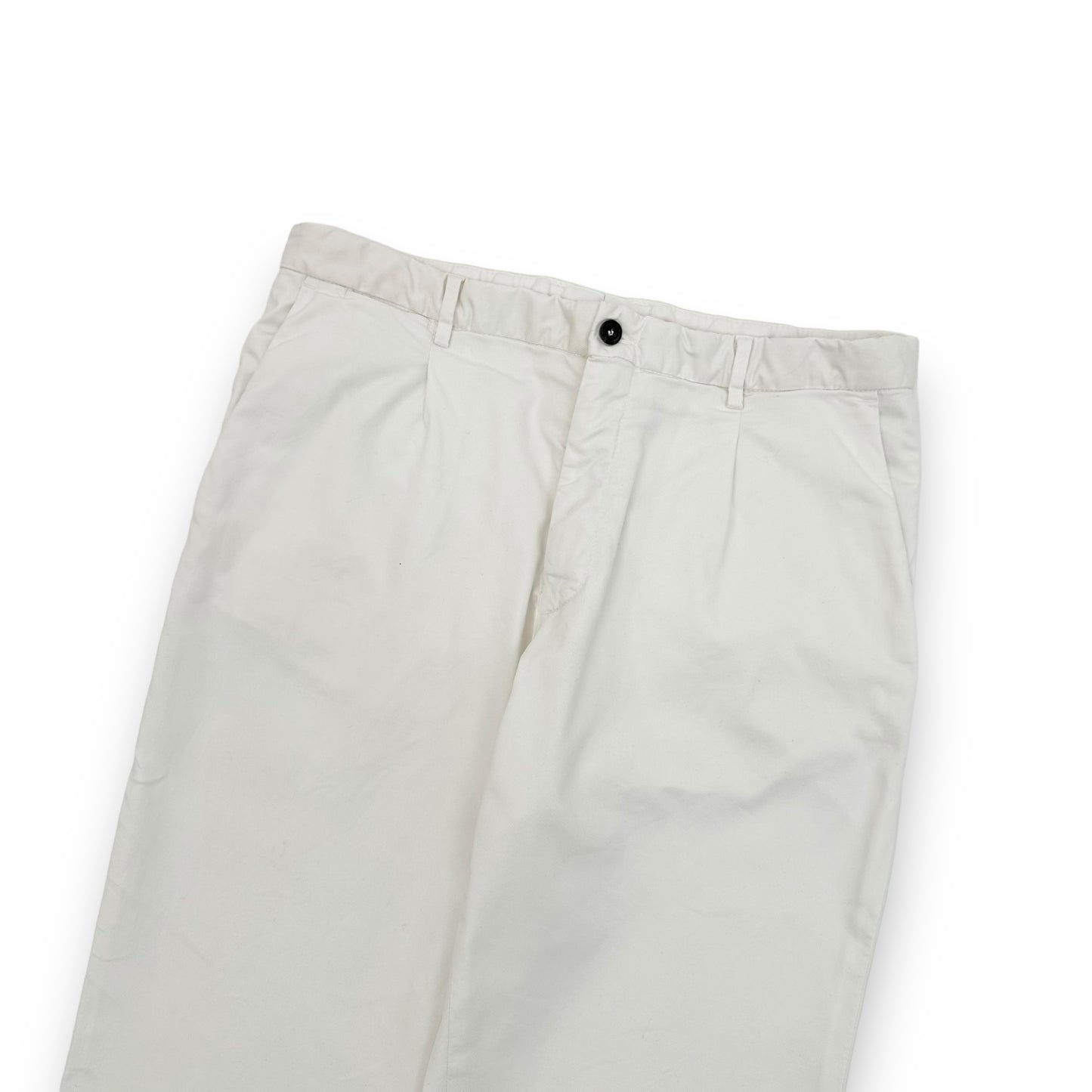 THOM SWEENEY CHINO TROUSERS WHITE L