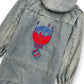 424 DENIM LONG BURRON-UP JACKET BLUE M