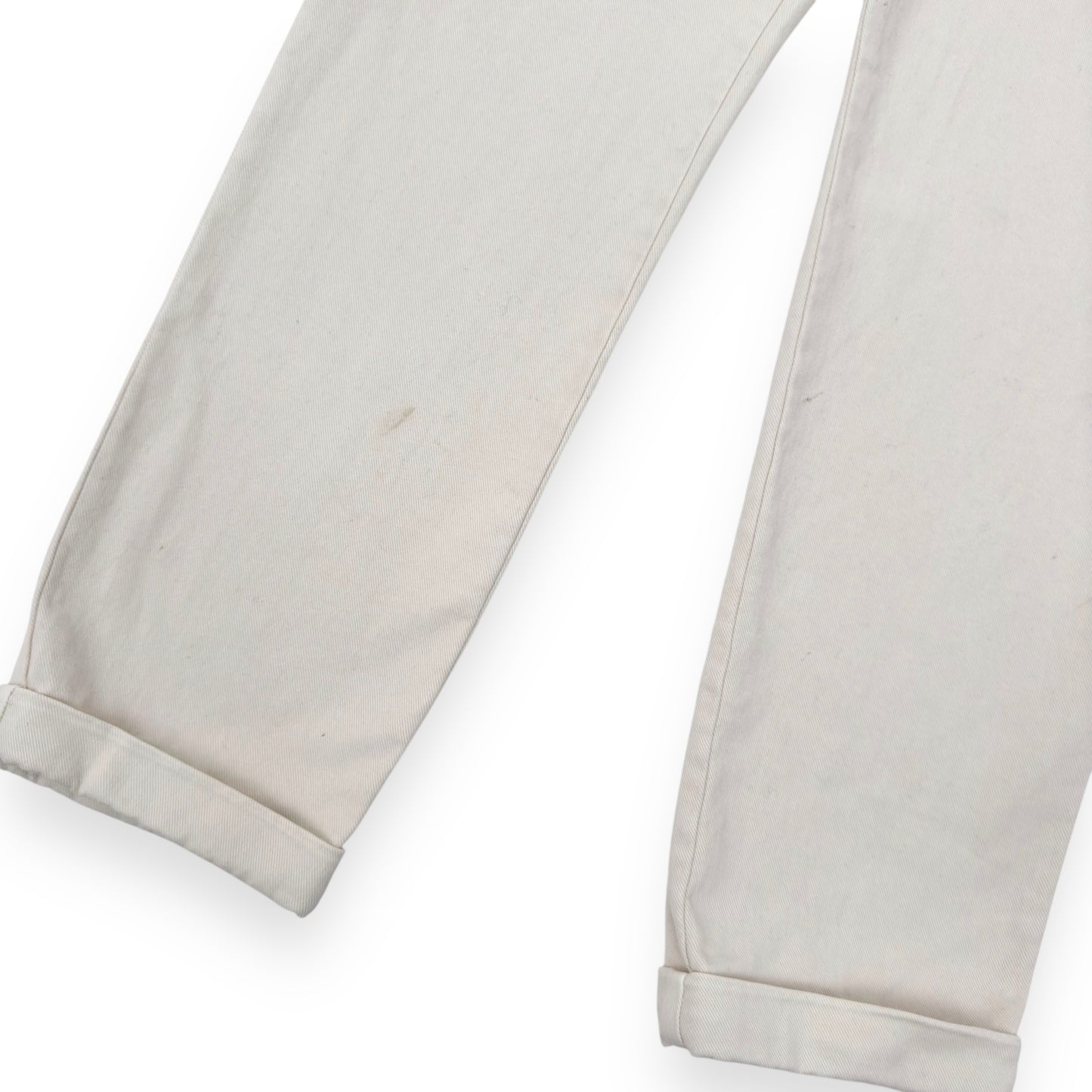 THOM SWEENEY TAILORED TROUSERS WHITE W32"