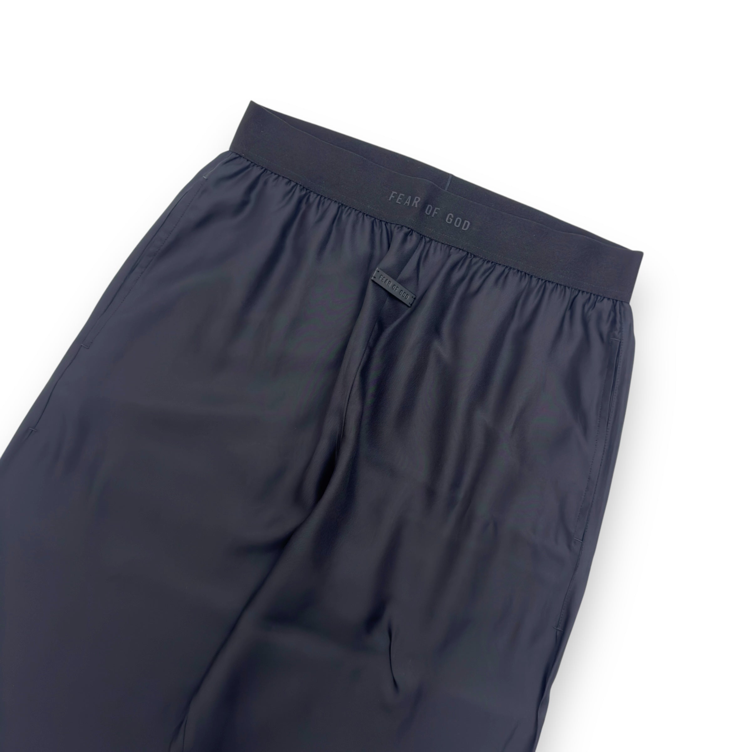 FEAR OF GOD SILK-BLEND LOUNGE PANTS BLACK L