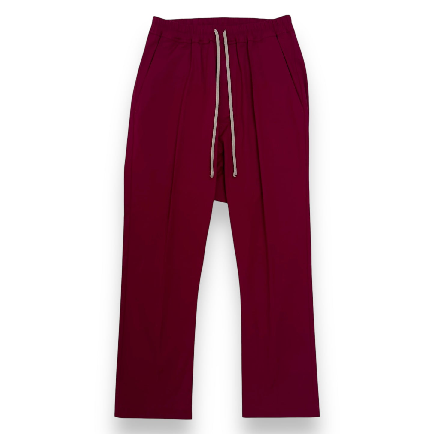 RICK OWENS EDFU SS23 DROP-CROTCH TROUSERS BURGUNDY 50 / L