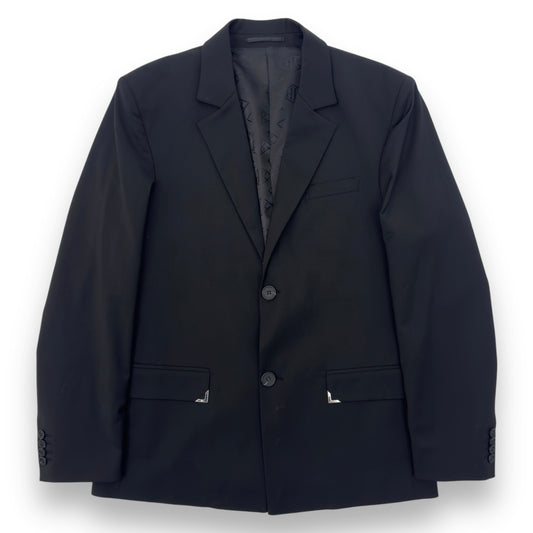 HAN KJØBENHAVN SINGLE BREASTED BLAZER JACKET BLACK / SILVER XL