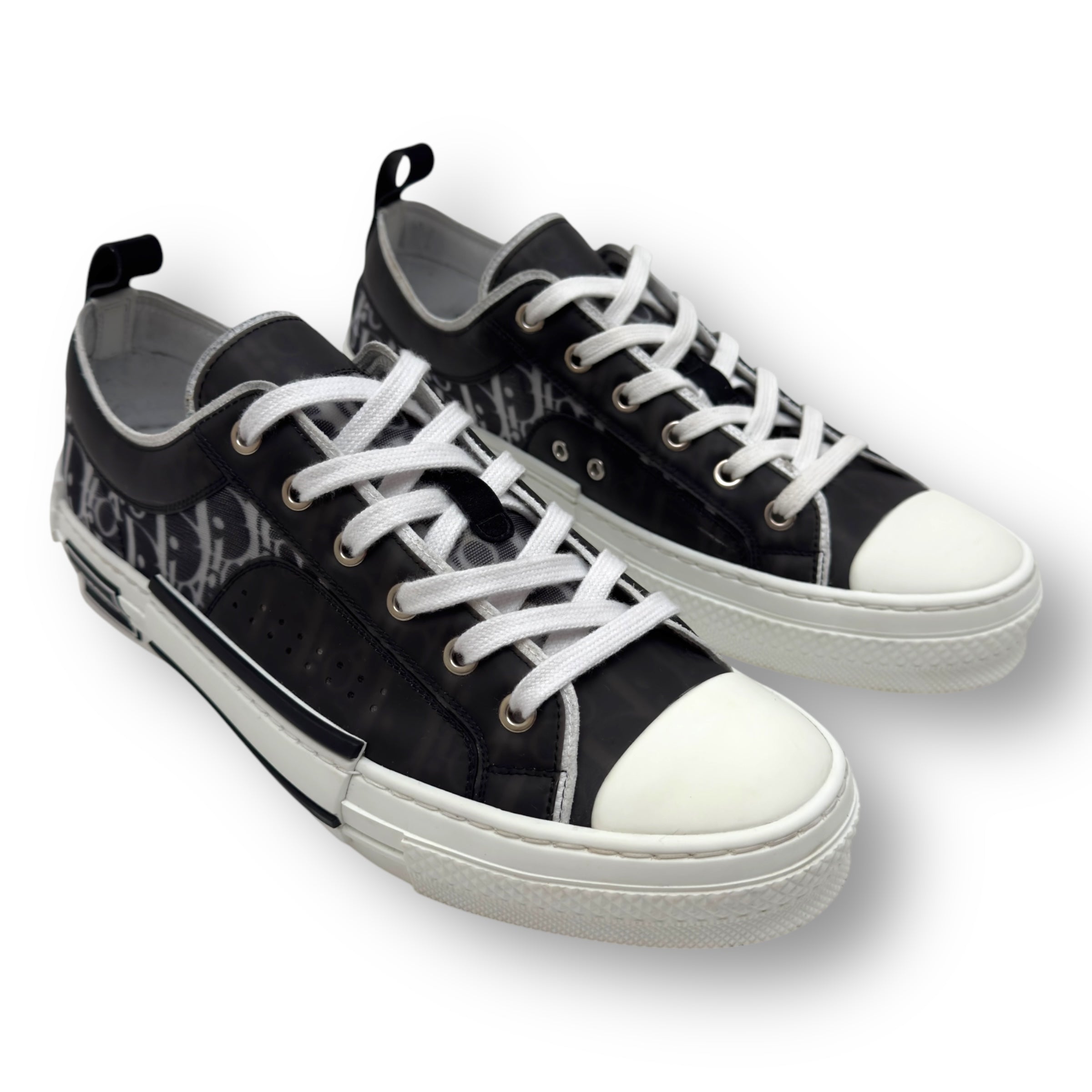 DIOR B23 LOW-TOP OBLIQUE SNEAKER BLACK / WHITE EU42 / UK8
