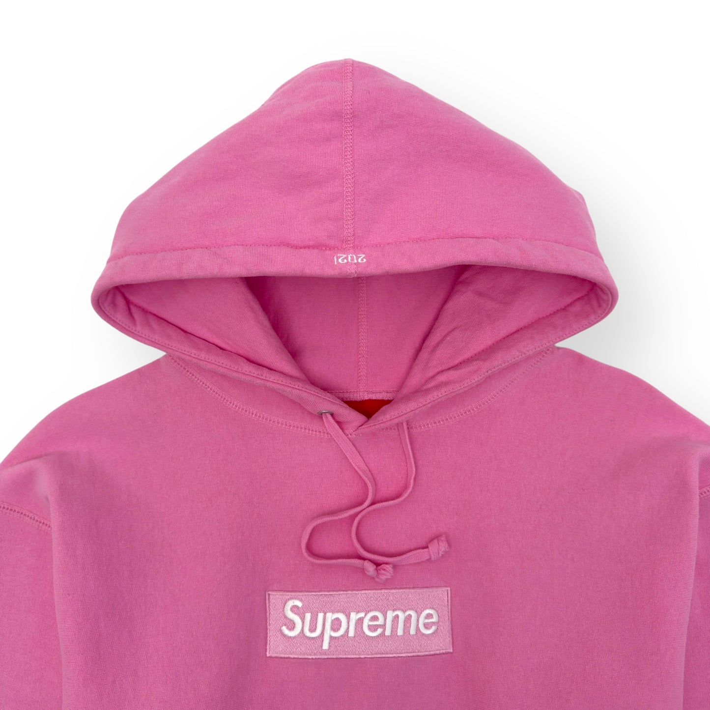 SUPREME 2021 BOX LOGO DRAWSTRING HOODIE PINK M