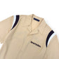 LOUIS VUITTON SHORT-SLEEVE ‘JUMPING DOG’ EMBROIDERED COTTON BOWLING SHIRT SAND XXL