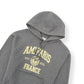 AMI PARIS POPOVER HOODIE GREY / WHITE M