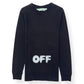 OFF-WHITE KIDMOGRAPH LONG SLEEVE T-SHIRT BLACK / BLUE M
