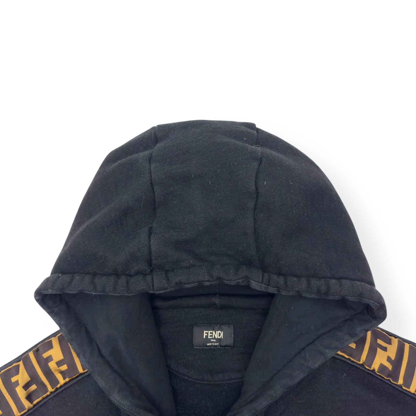 FENDI FF TAPE HOODIE BLACK L