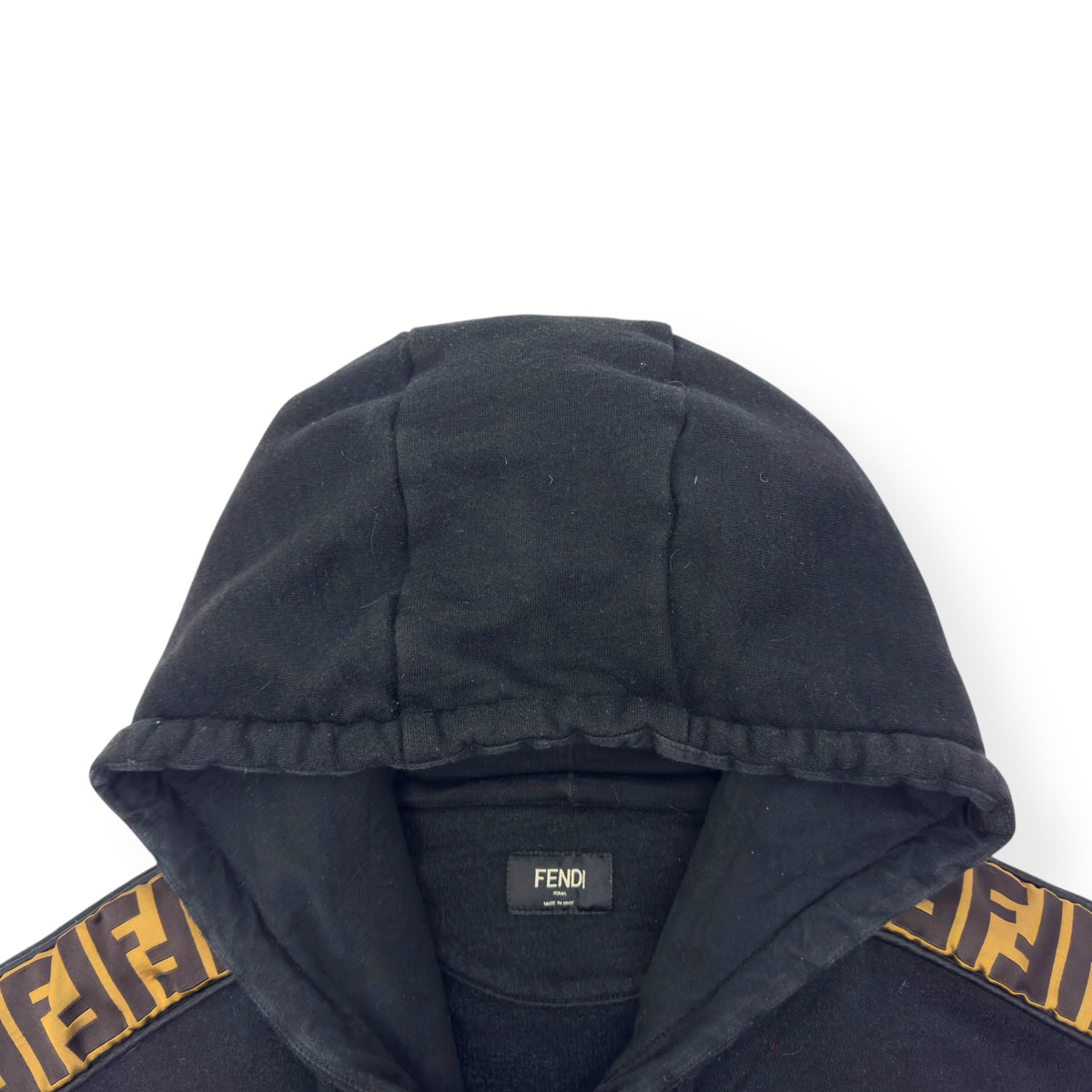 FENDI FF TAPE HOODIE BLACK L