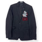 DIOR HOMME SS18 LOGO EMBROIDERED BLAZER BLACK 48 / M