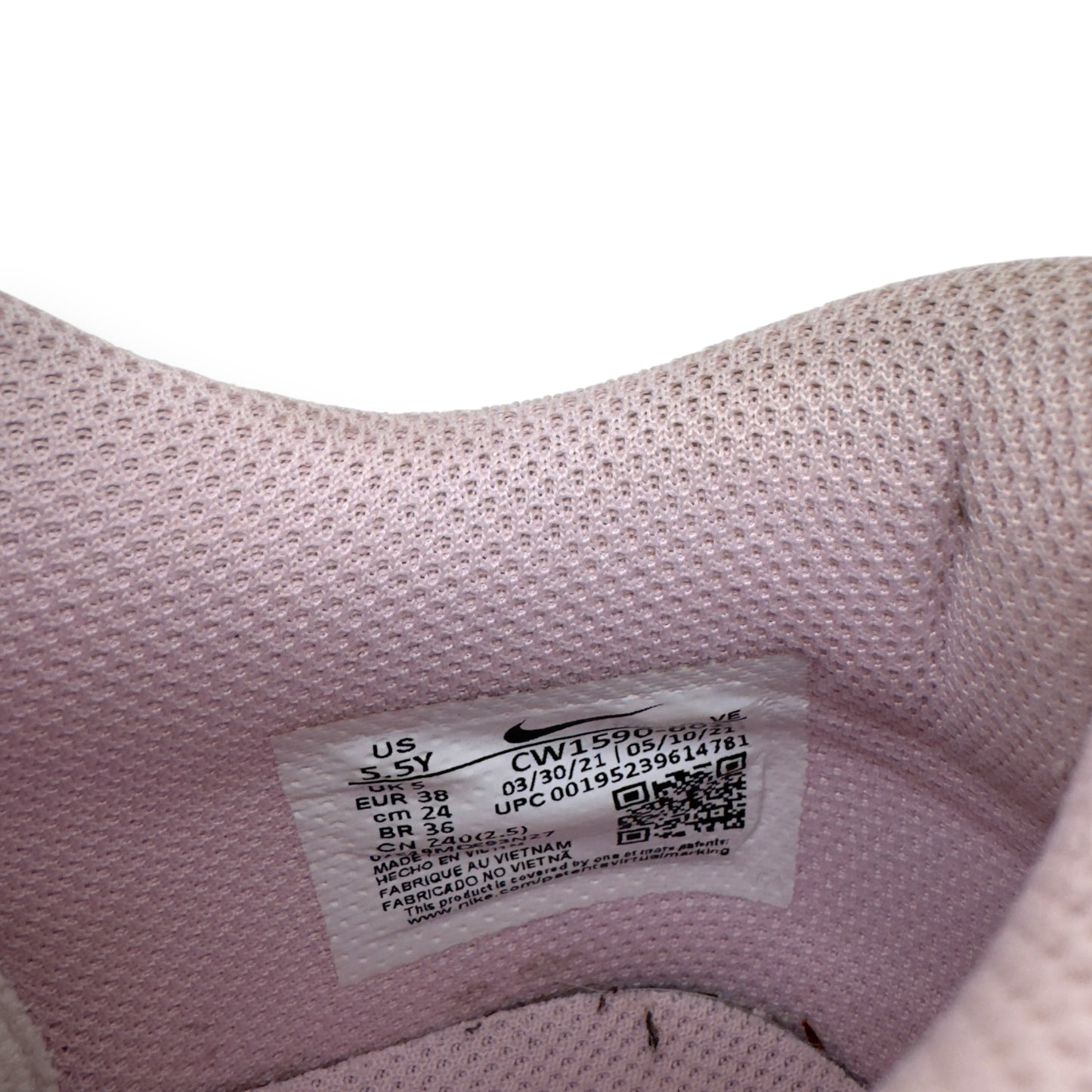 NIKE WOMENS DUNK LOW TOP SNEAKER PINK / RED UK5
