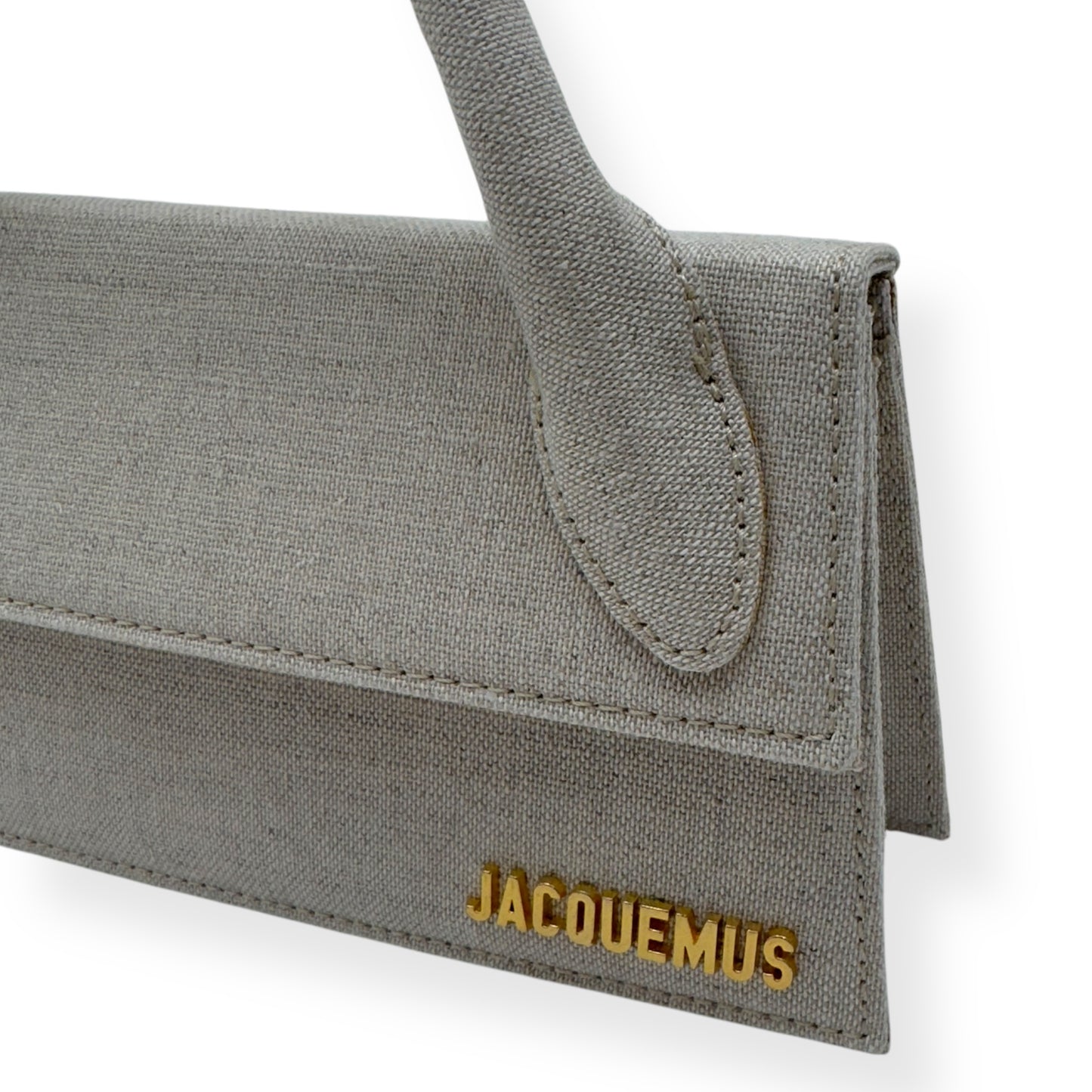 JACQUEMUS ‘LE CHIQUITO LONG’ LINEN SHOULDER BAG BEIGE