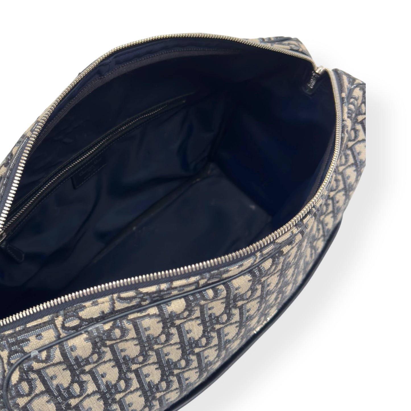 CHRISTIAN DIOR OBLIQUE JACQUARD CHANGING BAG BLACK / BEIGE L