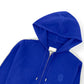 SANDRO HOODED ZIP-UP HOODIE BLUE / WHITE 1 / UK8 / S
