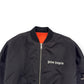 PALM ANGELS OVERSIZED ZIP UP BOMBER JACKET BLACK XS