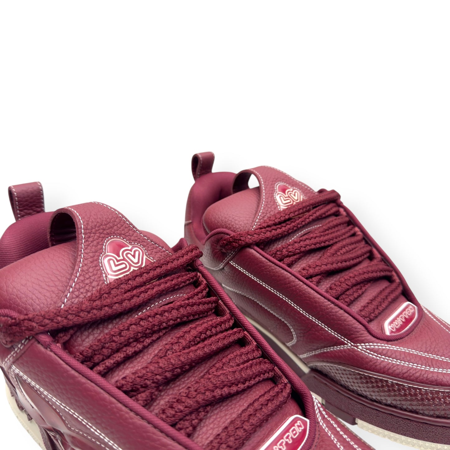 LOUIS VUITTON LV SKATE SNEAKER BORDEAUX RED UK9