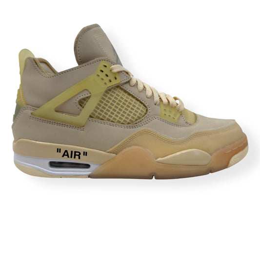 OFF-WHITE X AIR JORDAN 4 SNEAKER SAIL UK8.5