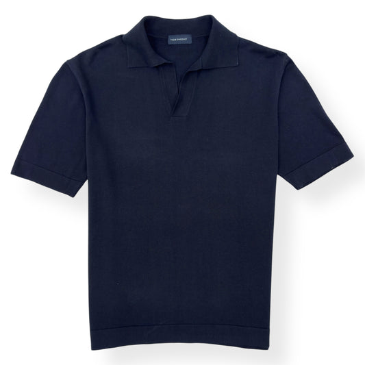 THOM SWEENEY SKIPPER COTTON POLO SHIRT NAVY M