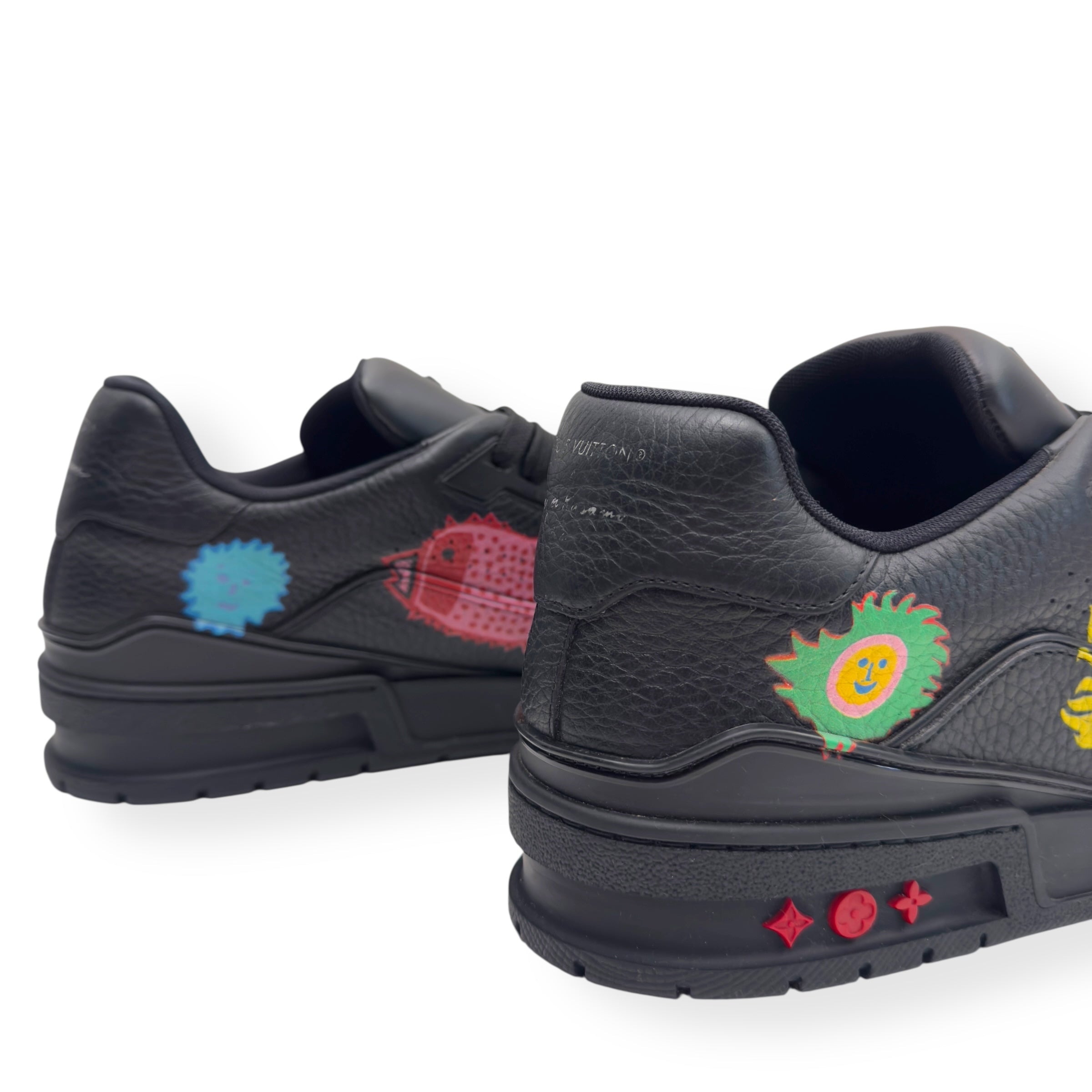 LOUIS VUITTON X YAYOI KUSAMA LV TRAINER BLACK UK10