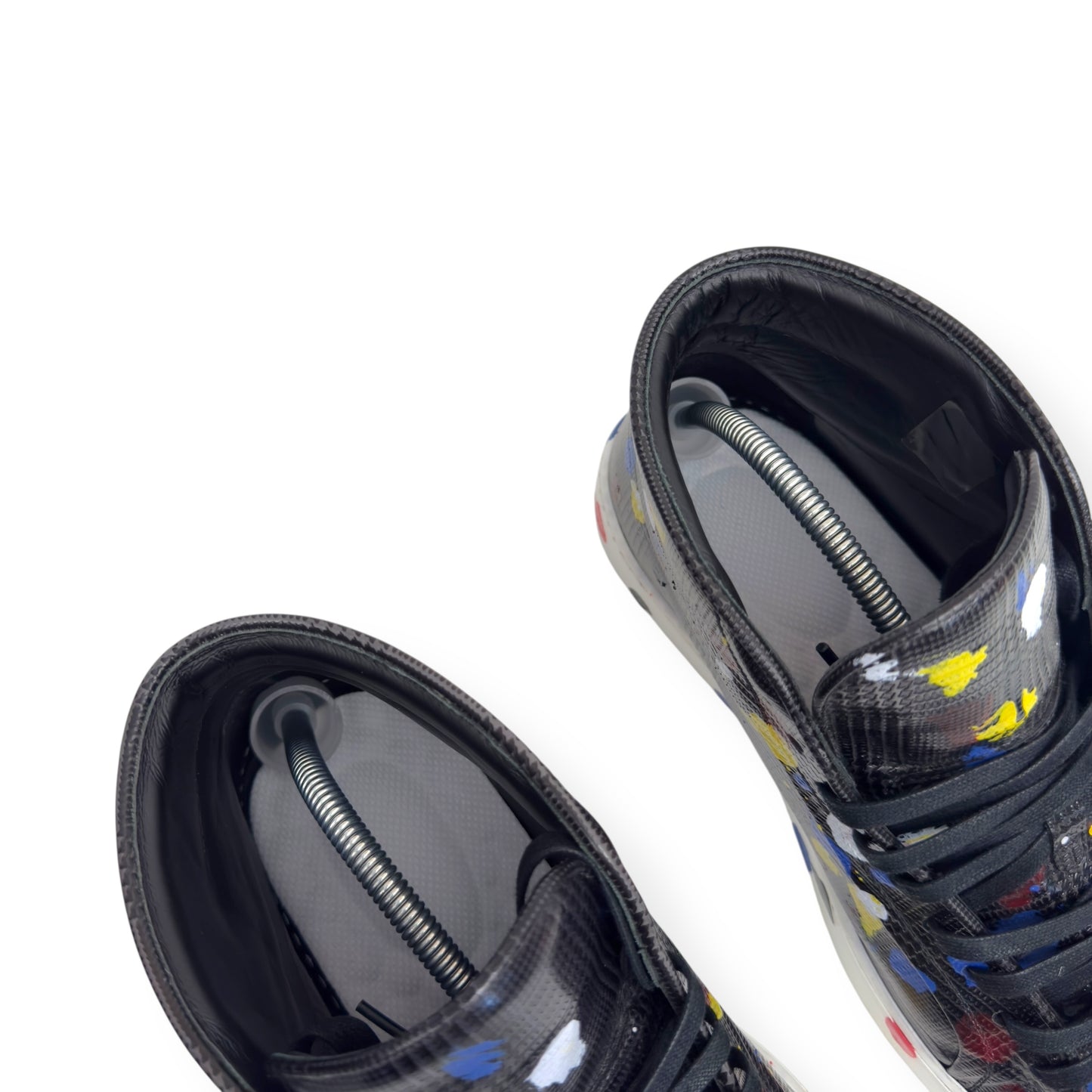 DIOR HOMME HIGH-TOP B06 PAINT SPLATTER SNEAKER BLACK UK8