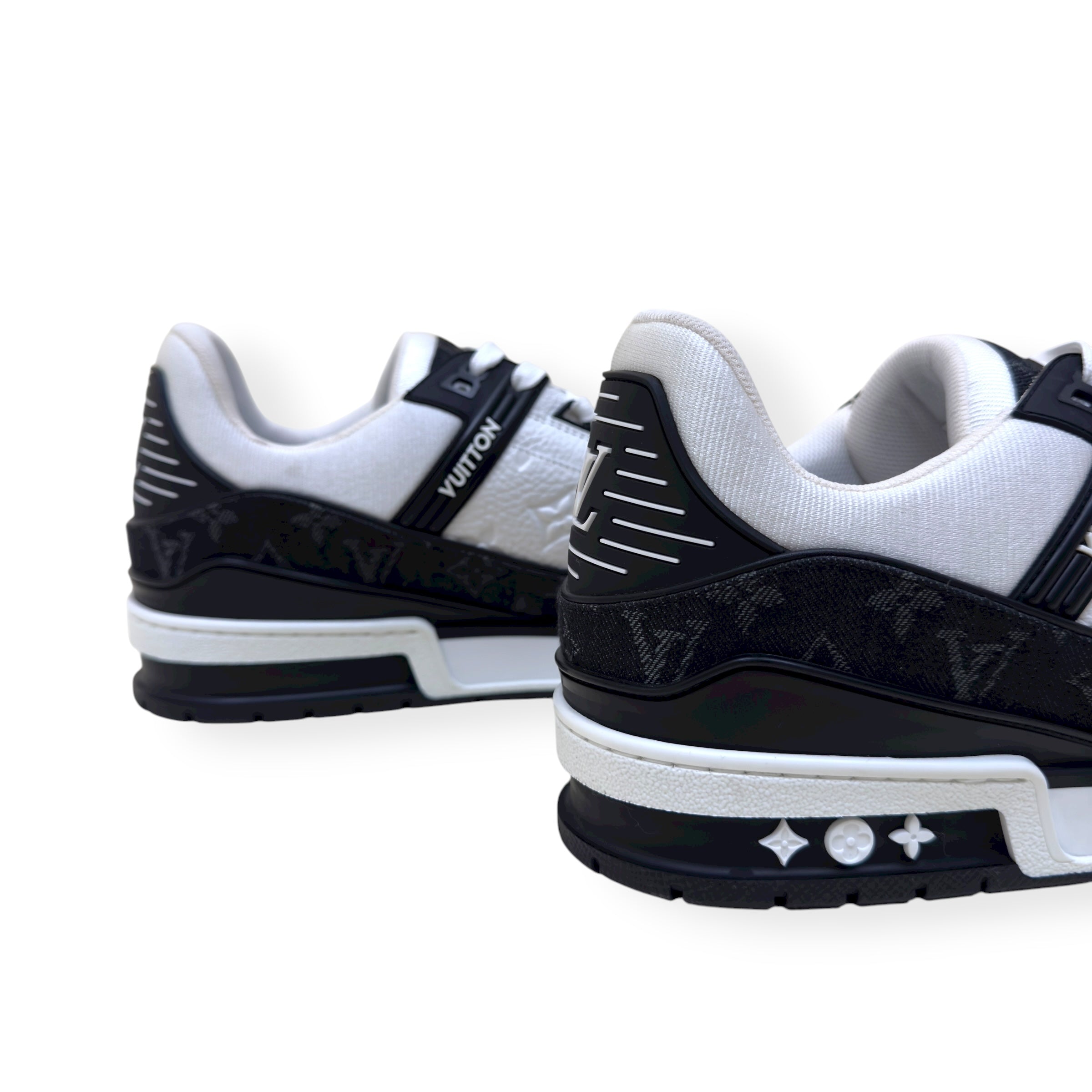 LOUIS VUITTON DENIM LV TRAINER LUXURY BLACK UK11