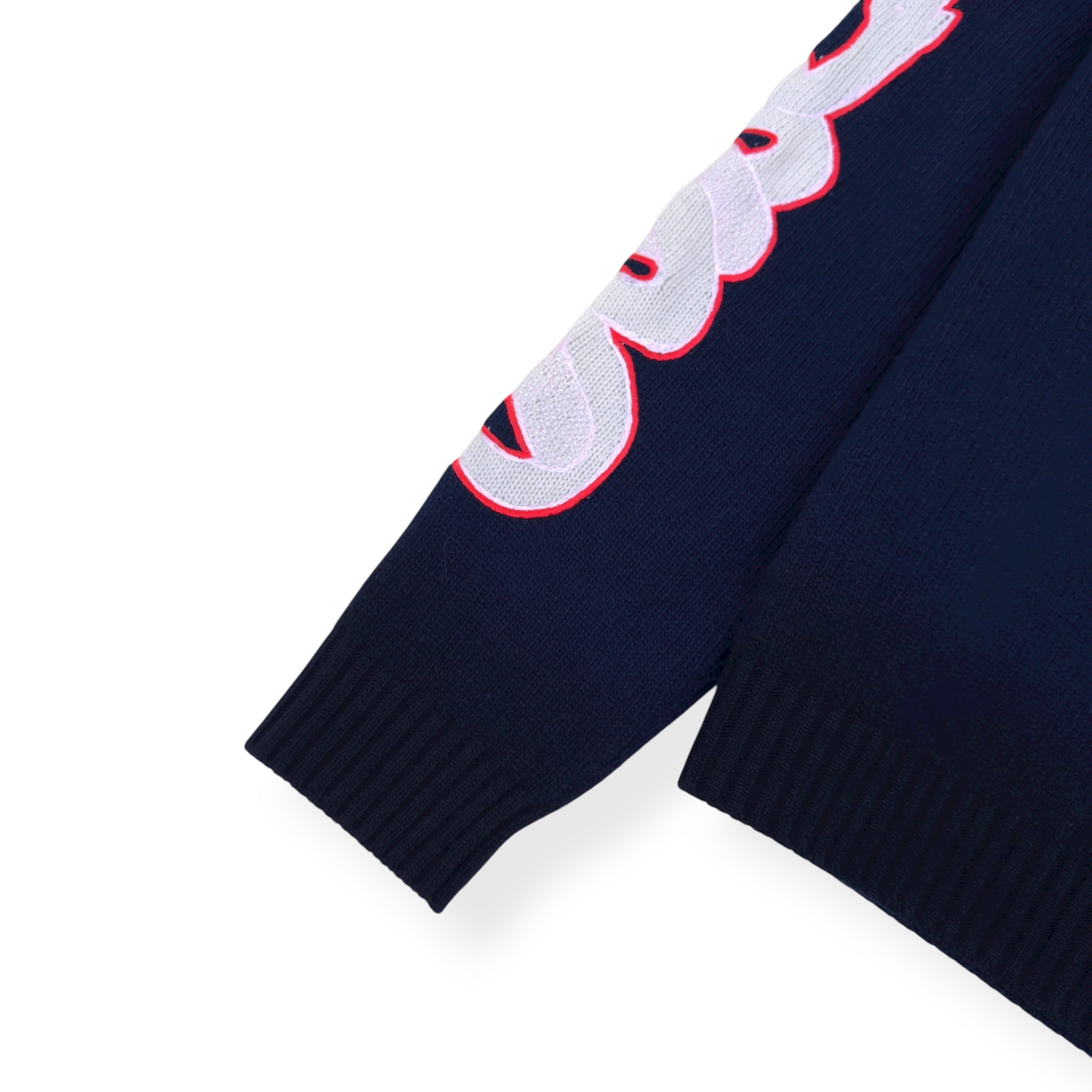 DIOR X KAWS FW24 WOOL KNIT SWEATER BLUE XXL
