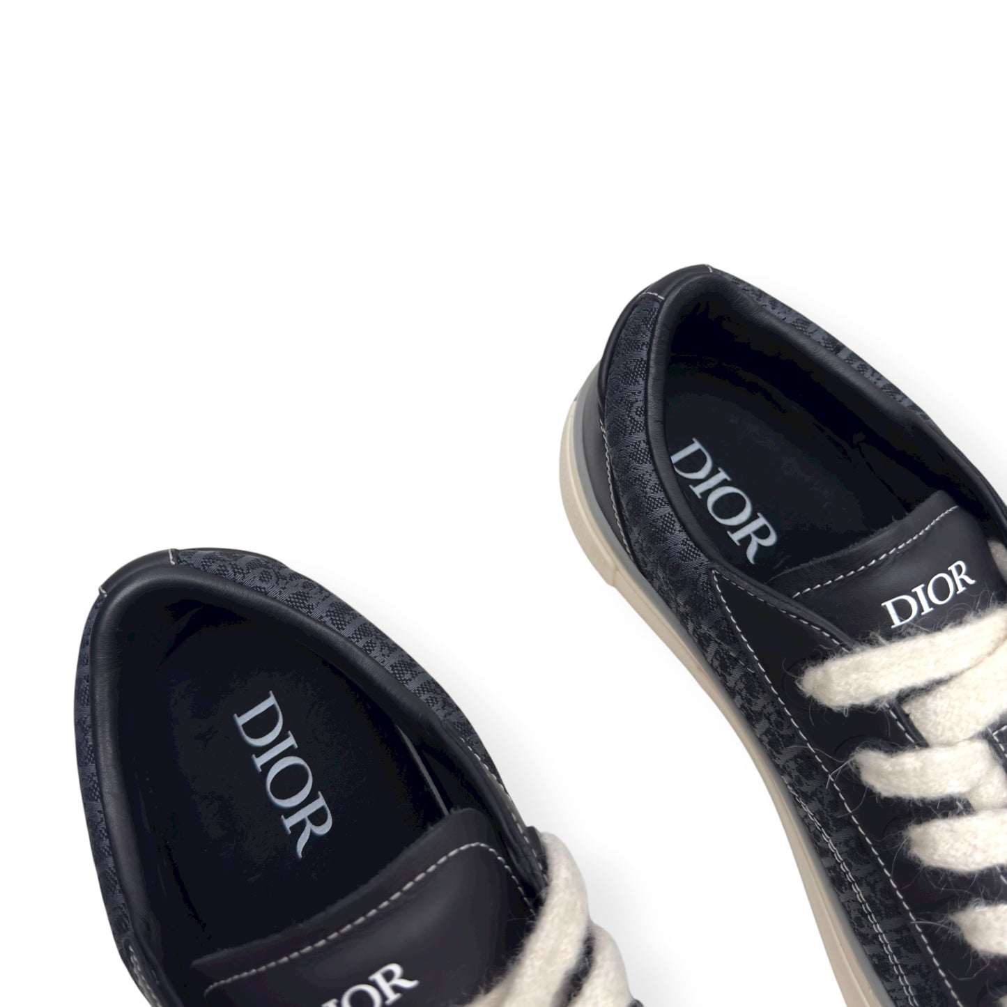 DIOR B33 SMOOTH CALFSKIN OBLIQUE SNEAKER BLACK / WHITE 45 / UK11
