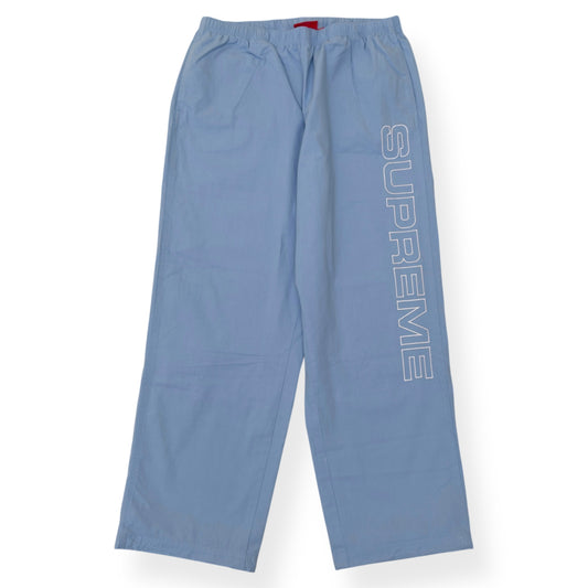 SUPREME SPELLOUT EMBROIDERED TRACK PANTS BABY BLUE XL