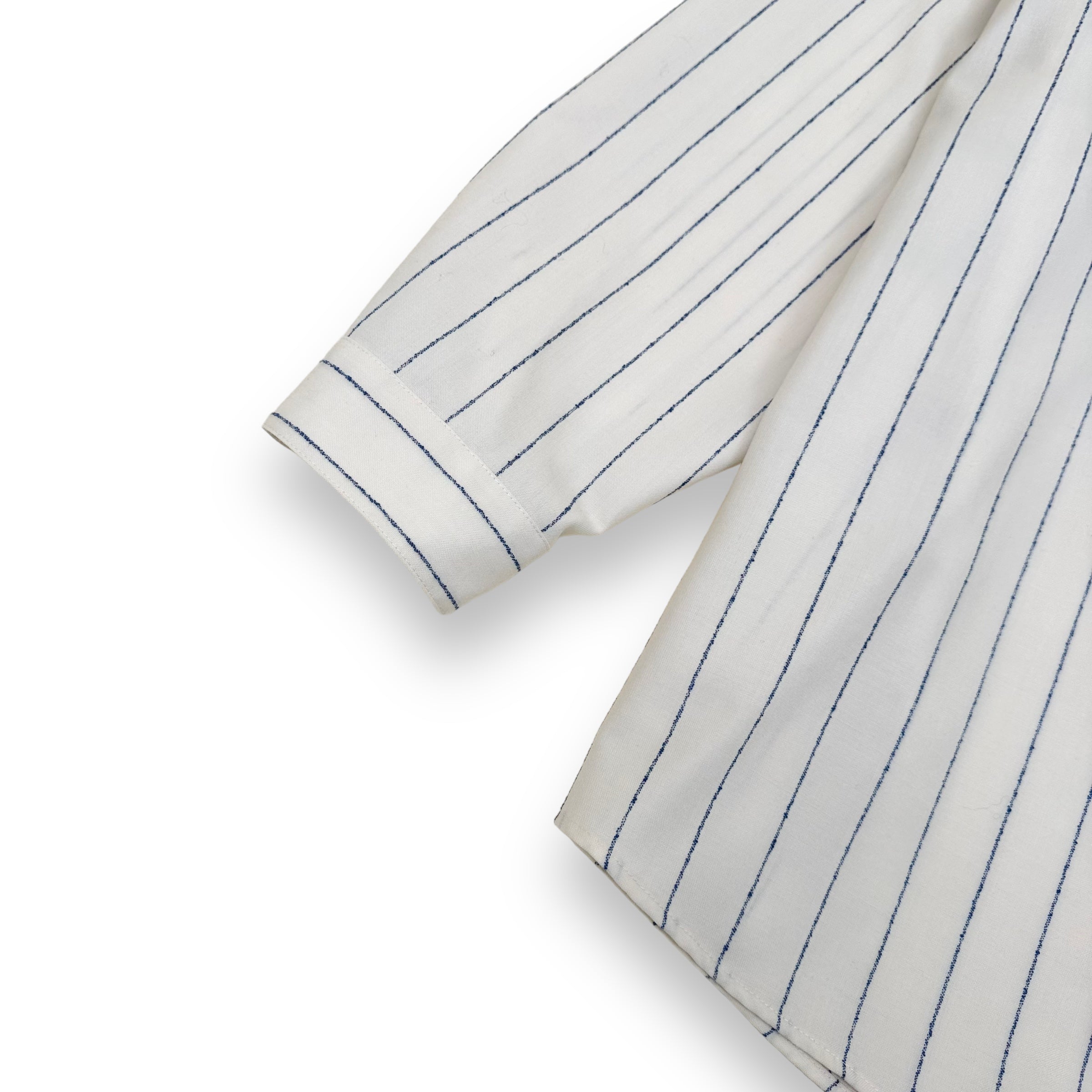 MARNI RELAXED PINSTRIPE LONG SLEEVE SHIRT NATURAL / BLUE L