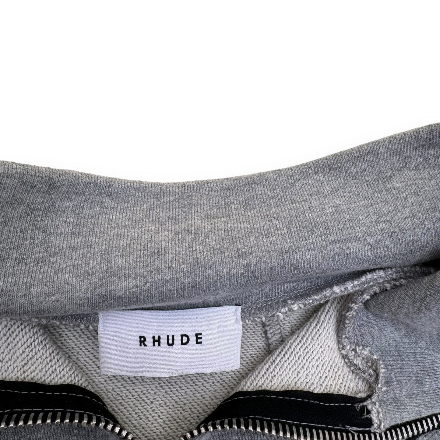 RHUDE MOCK NECK LONG SLEEVE SWEATSHIRT GREY S