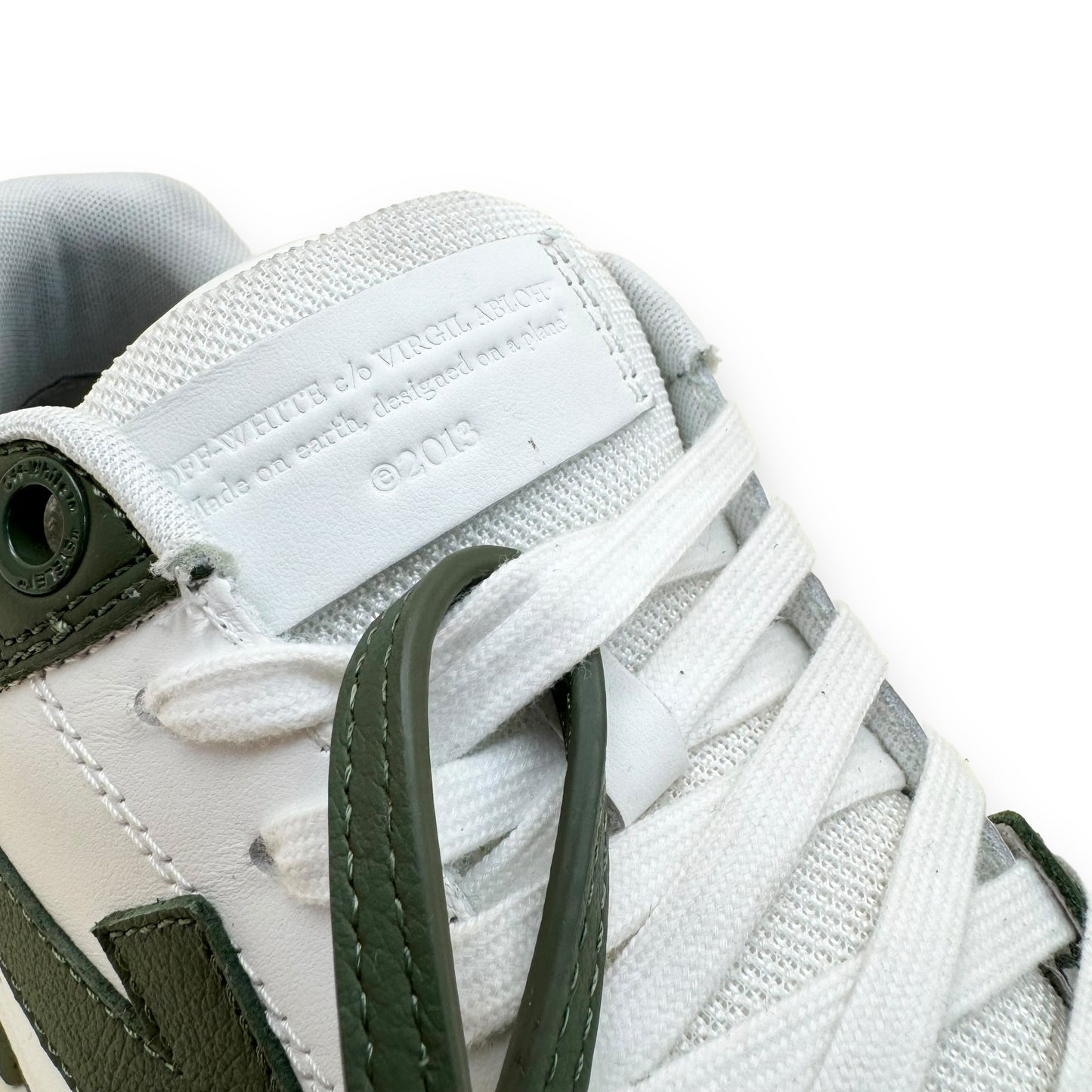 OFF-WHITE OUT OF OFFICE SNEAKER GREEN / WHITE UK9