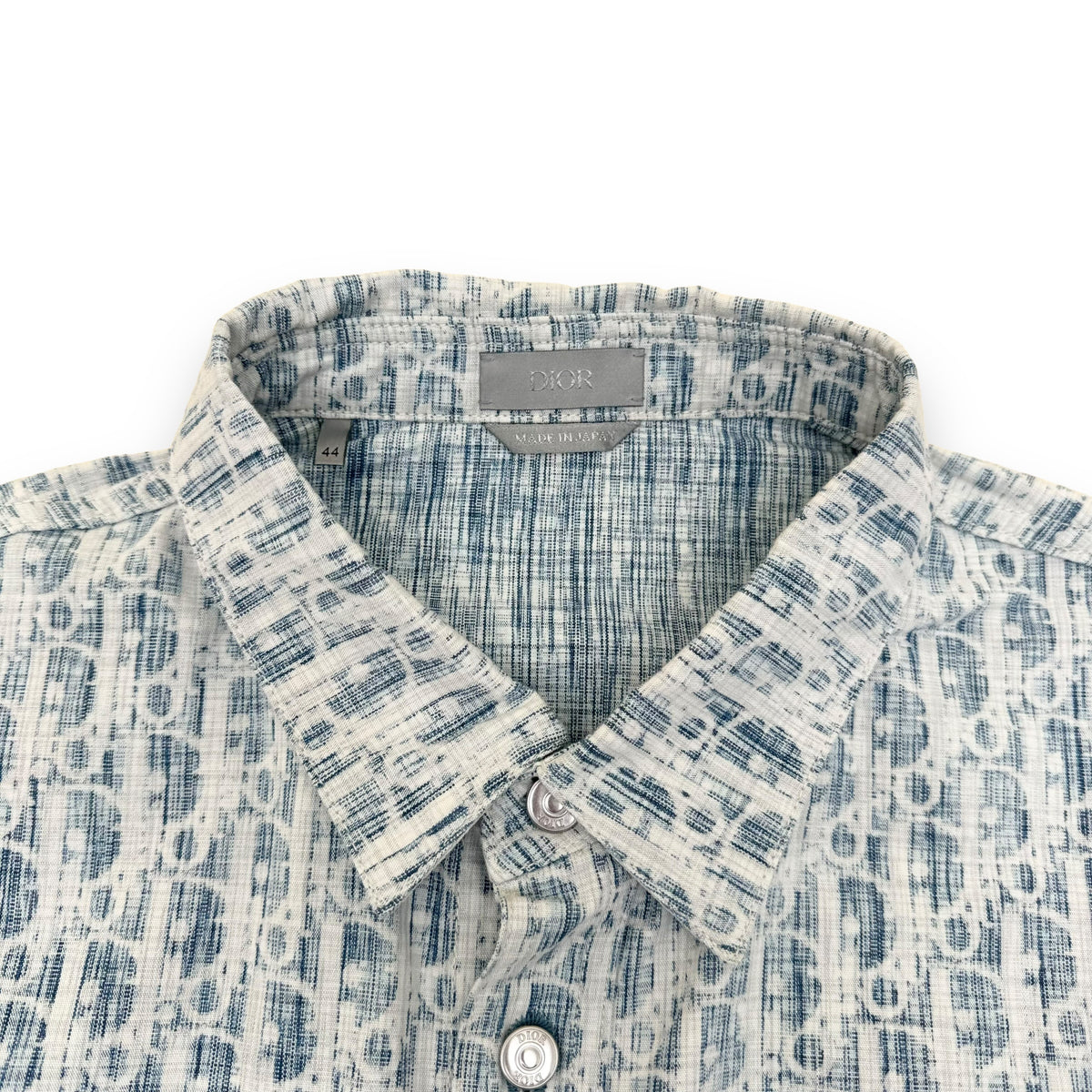 DIOR OBLIQUE KASURI DENIM OVER SHIRT BLUE / WHITE XL