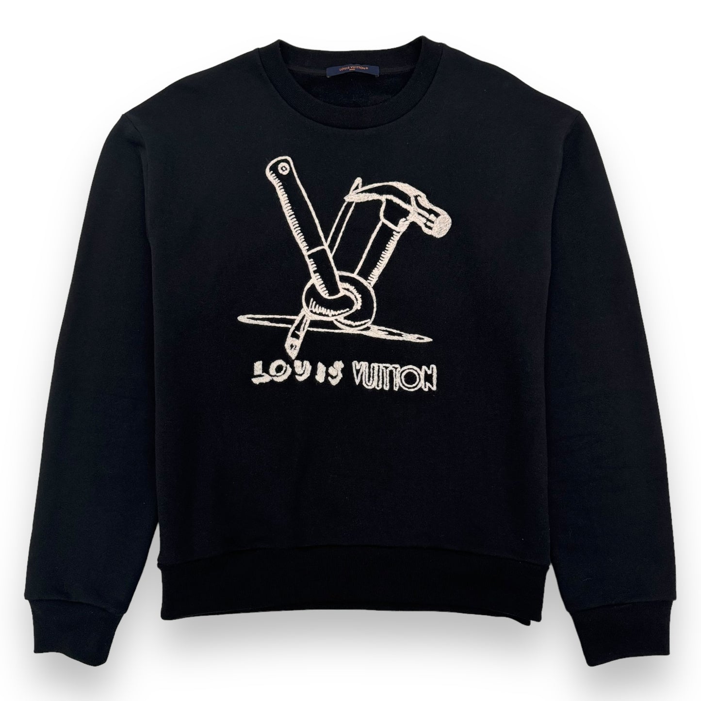 LOUIS VUITTON FW23 CREWNECK SWEATSHIRT BLACK L