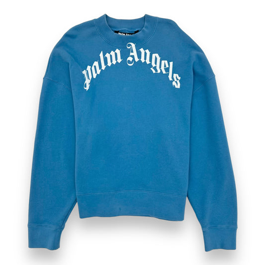 PALM ANGELS LOGO SWEATSHIRT BLUE L