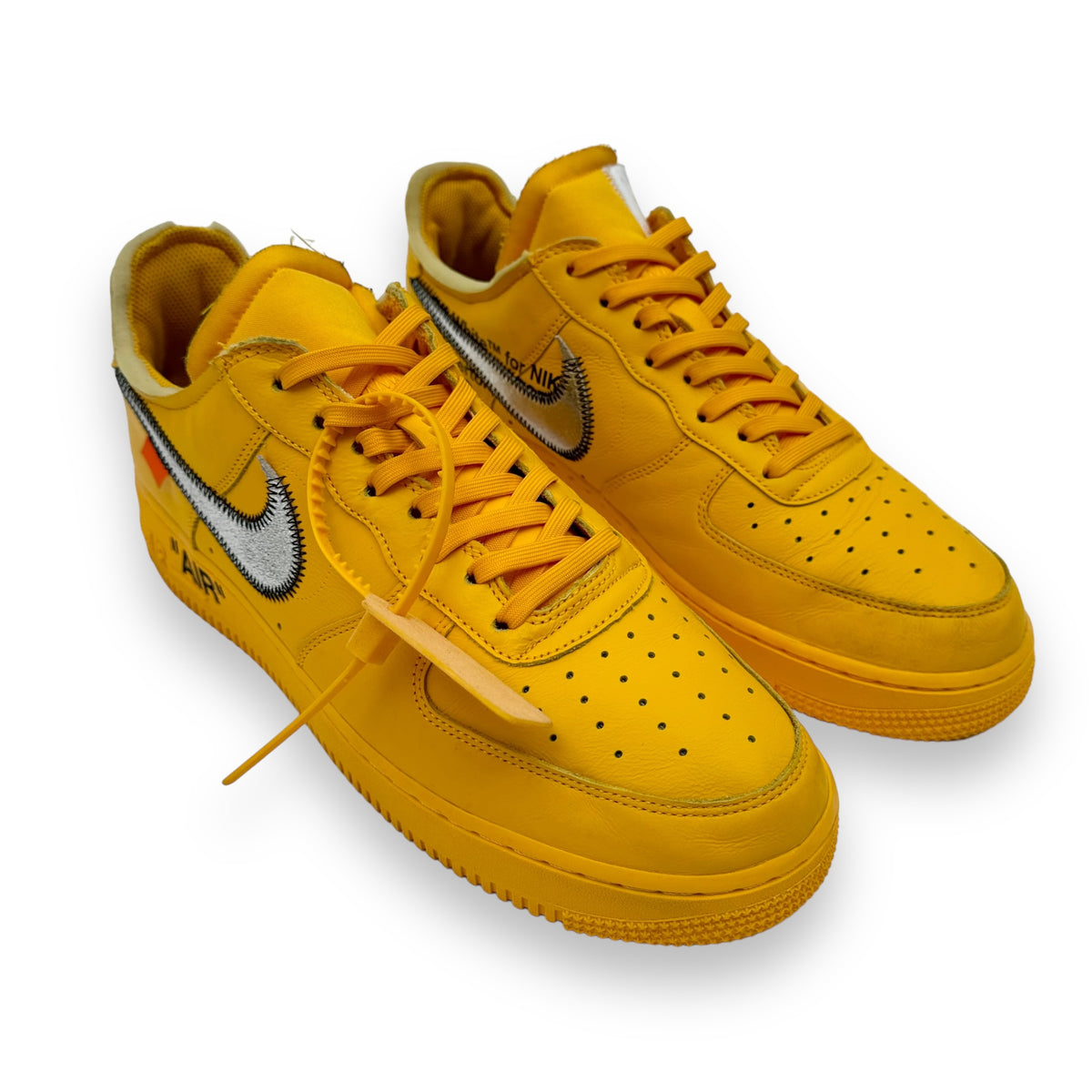 NIKE X OFF-WHITE AIR FORCE 1 SNEAKER LEMONADE UK10.5