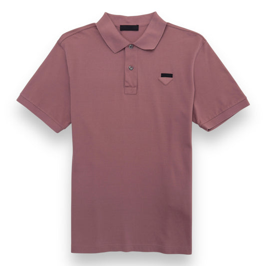 PRADA CHEST LOGO POLO SHIRT PINK M