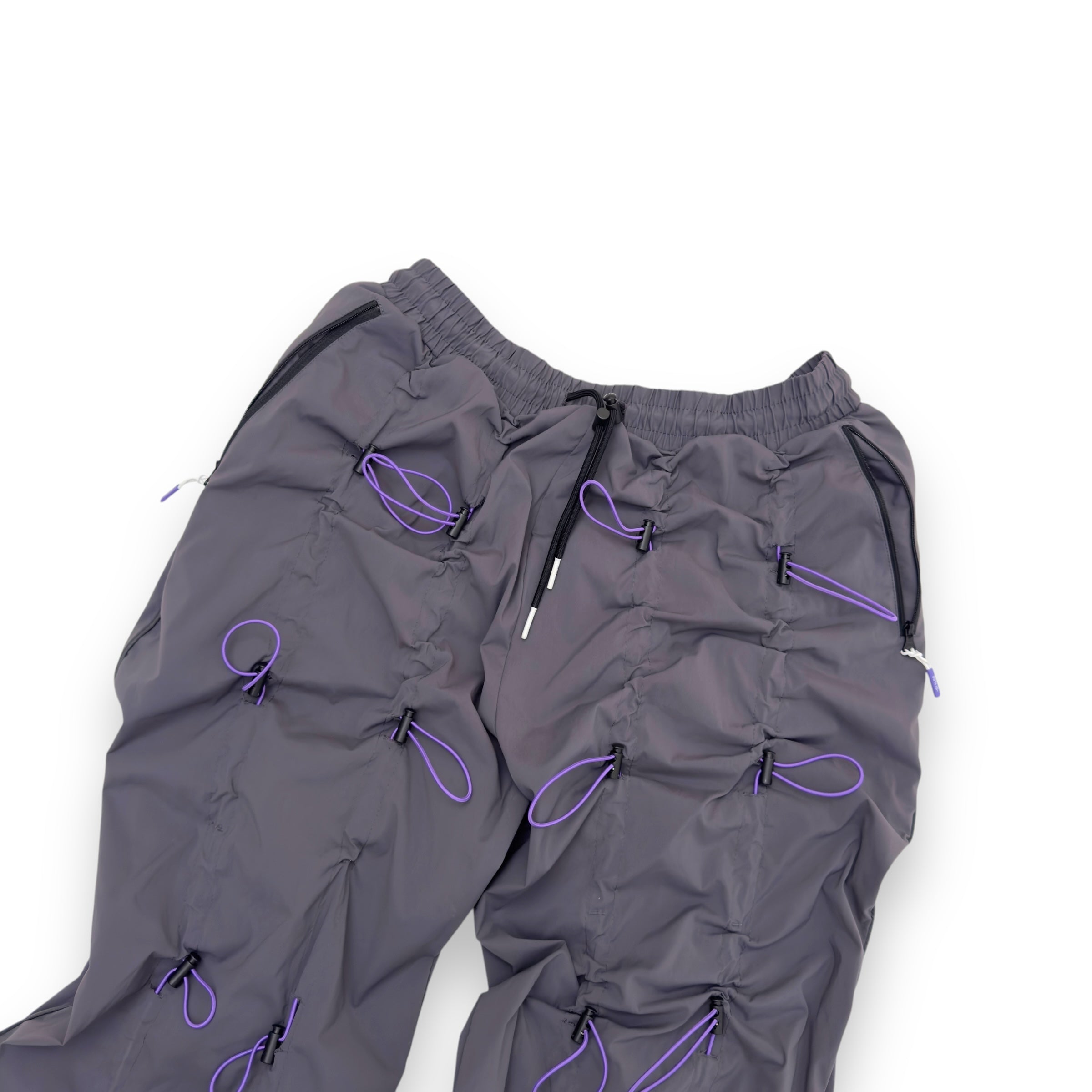99PERCENTIS GOBCHANG WRINKLE TROUSERS GREY / PURPLE 4 / XL