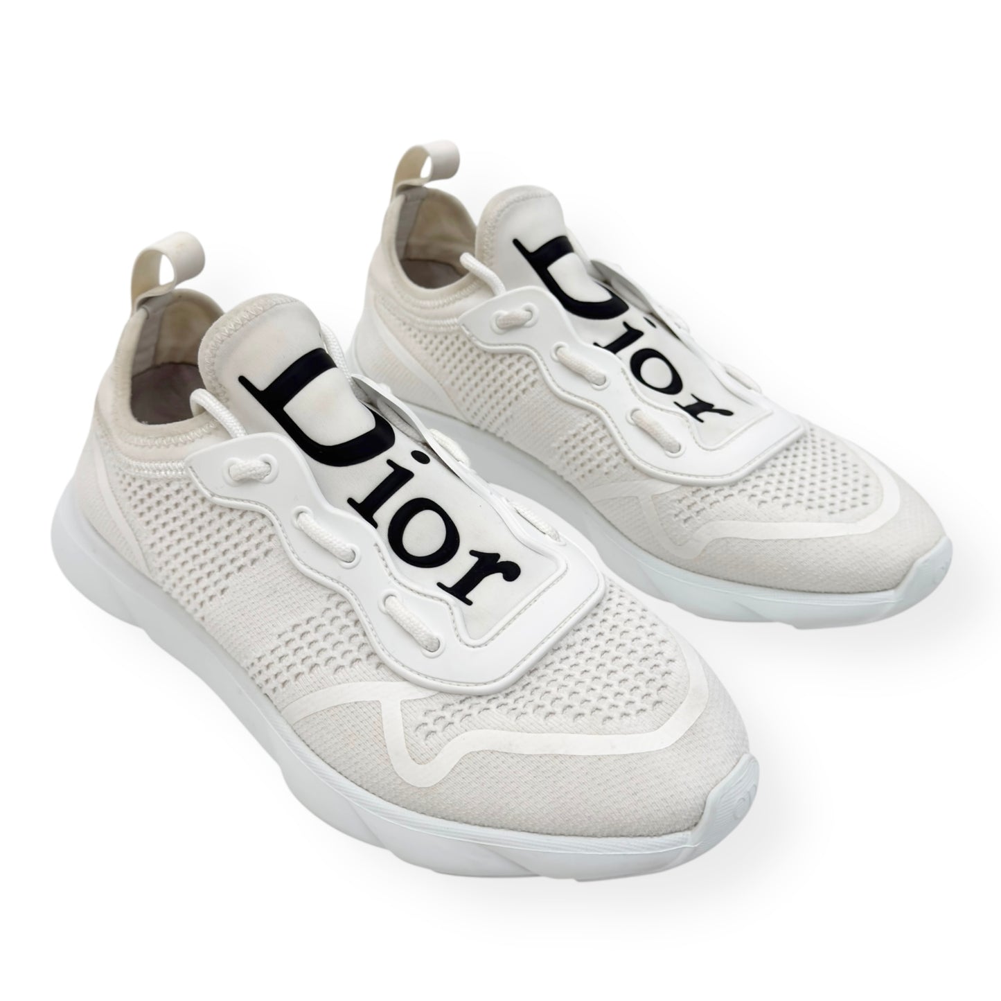 DIOR B21 NEO TECHNICAL KNIT SNEAKER WHITE / BLACK UK7 / 41