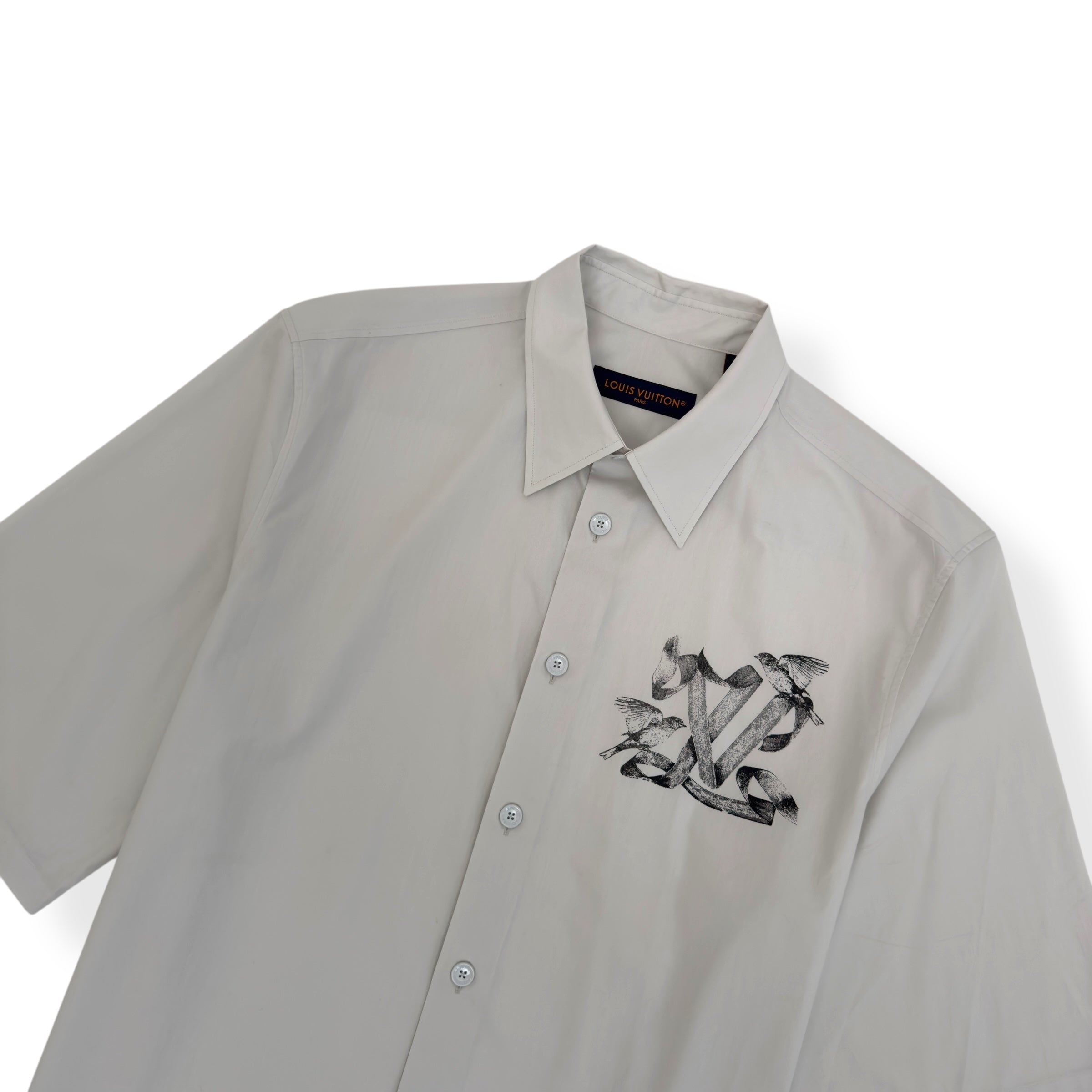 LOUIS VUITTON PRINTED LOGO SHIRT LUXURY BEIGE XL