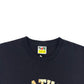 A BATHING APE TIE DYE COLLEGE T-SHIRT BLACK / GREEN XL