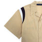 LOUIS VUITTON SHORT-SLEEVE ‘JUMPING DOG’ EMBROIDERED COTTON BOWLING SHIRT SAND XXL