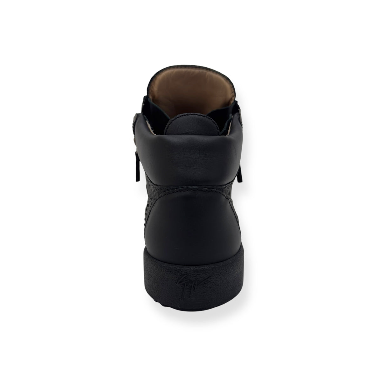 GIUSEPPE ZANOTTI ZIP-UP HIGH TOP SNEAKER BLACK / BRONZE 43 / UK9